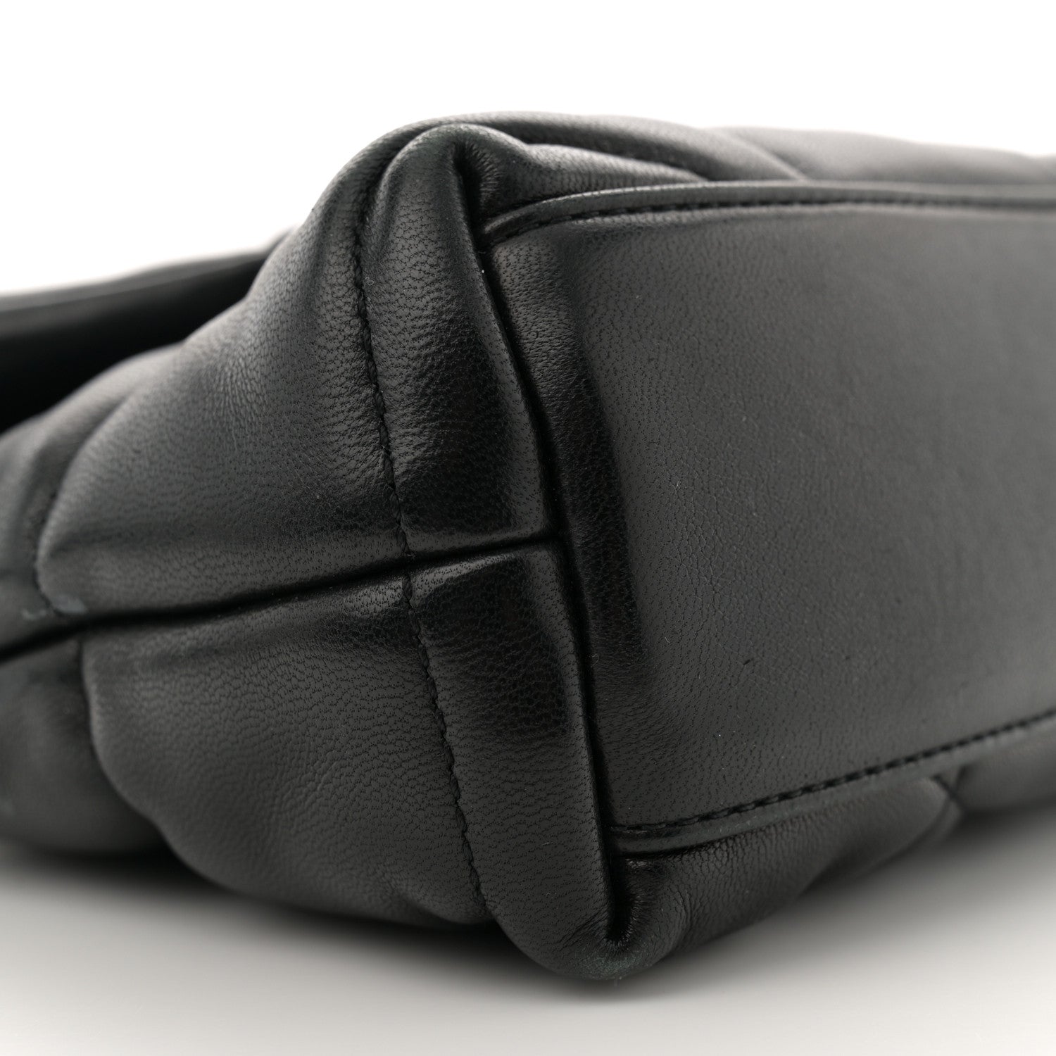 Saint Laurent Lambskin Quilted Toy Loulou Puffer Monogram Chain Satchel Black 9 of 13