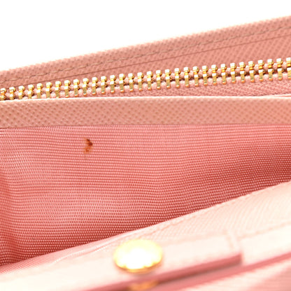 Prada Saffiano Metal Oro Chain Wallet Orchidea 7 of 10
