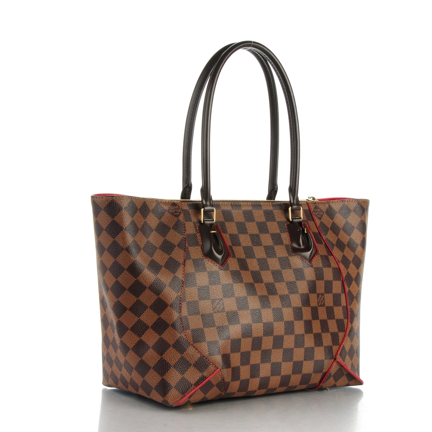 Damier Ebene Caissa Tote MM Cherry