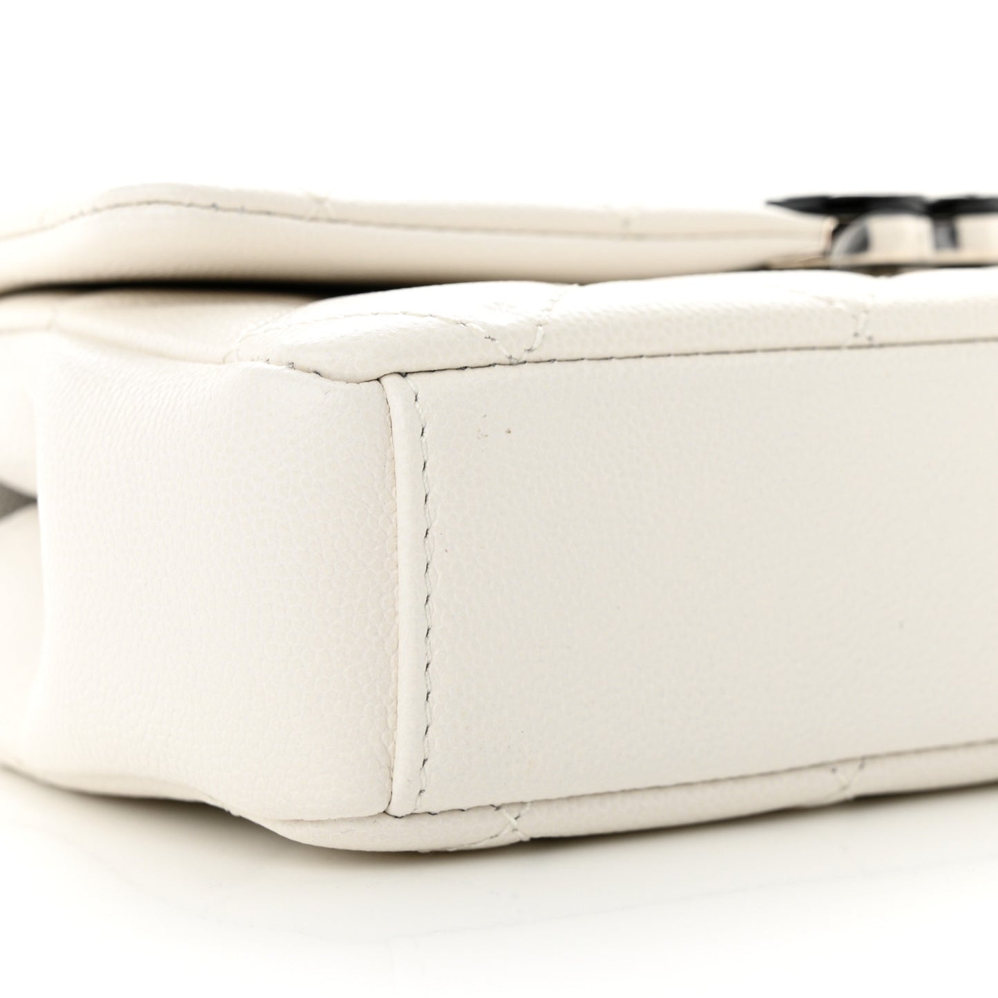 Caviar Quilted My Everything Small Flap White Black