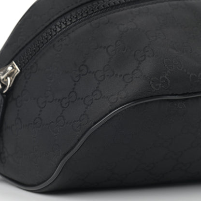 Gucci Nylon Monogram Fanny Pack Belt Bag Black 9 of 10