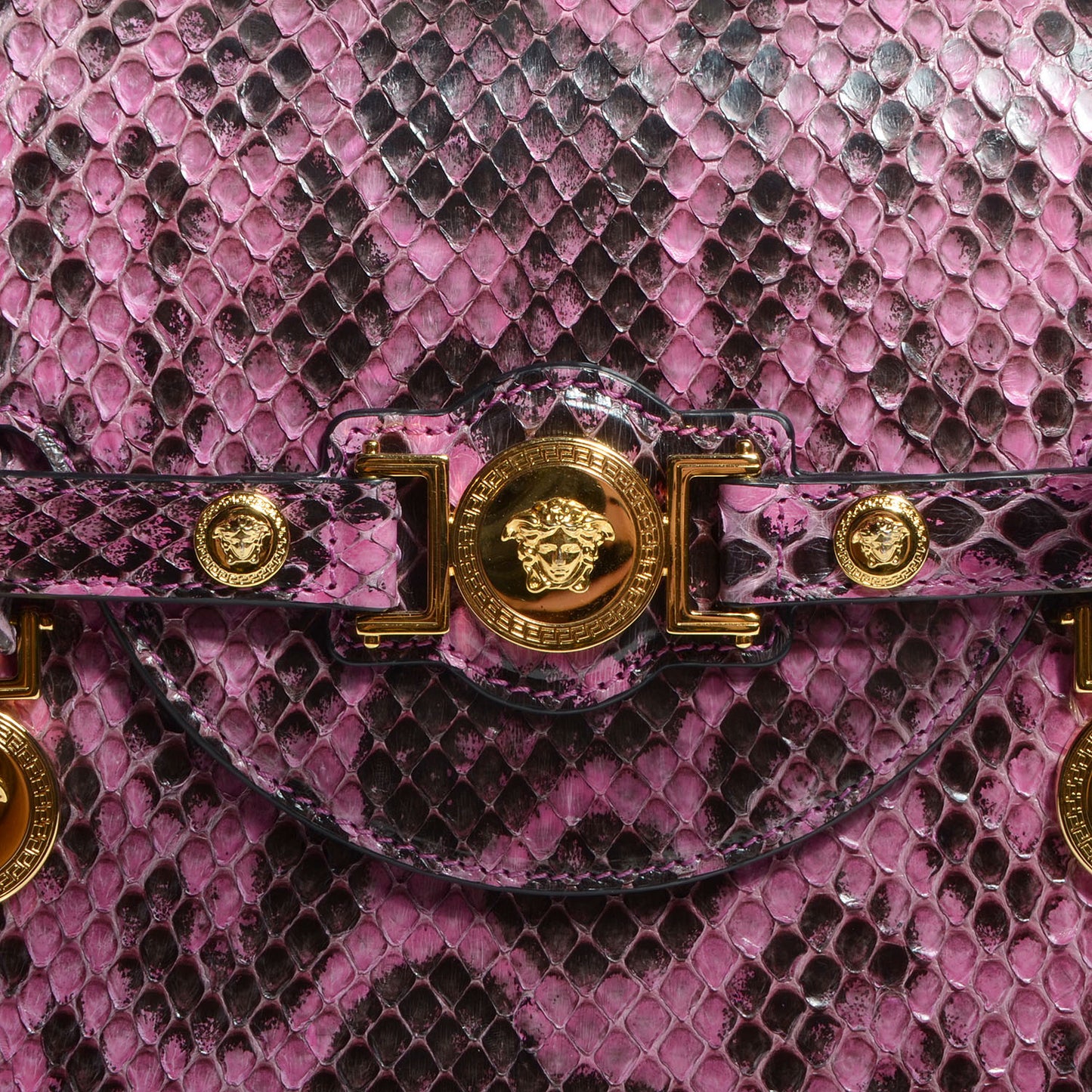 Watersnake Embossed Large Signature Tote Red