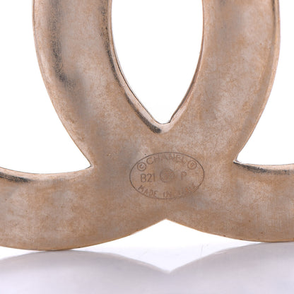 Chanel Metal CC Diamond Quilted Brooch Light Gold 4 of 4