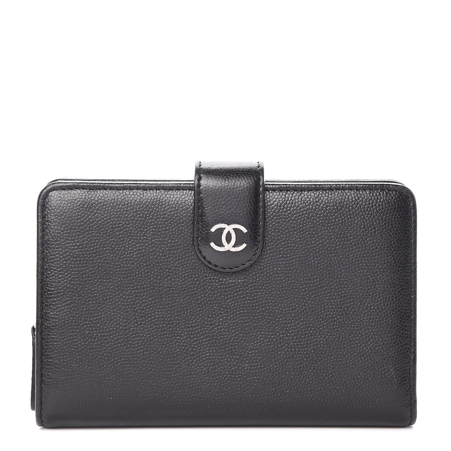 Chanel Caviar Sevruga Large Zip Pocket Wallet Black 1 of 14