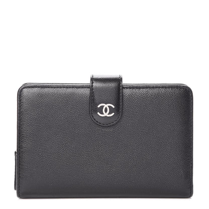Chanel Caviar Sevruga Large Zip Pocket Wallet Black 1 of 14