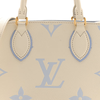 Louis Vuitton Empreinte Monogram Giant Onthego PM Latte Candy Blue 7 of 9