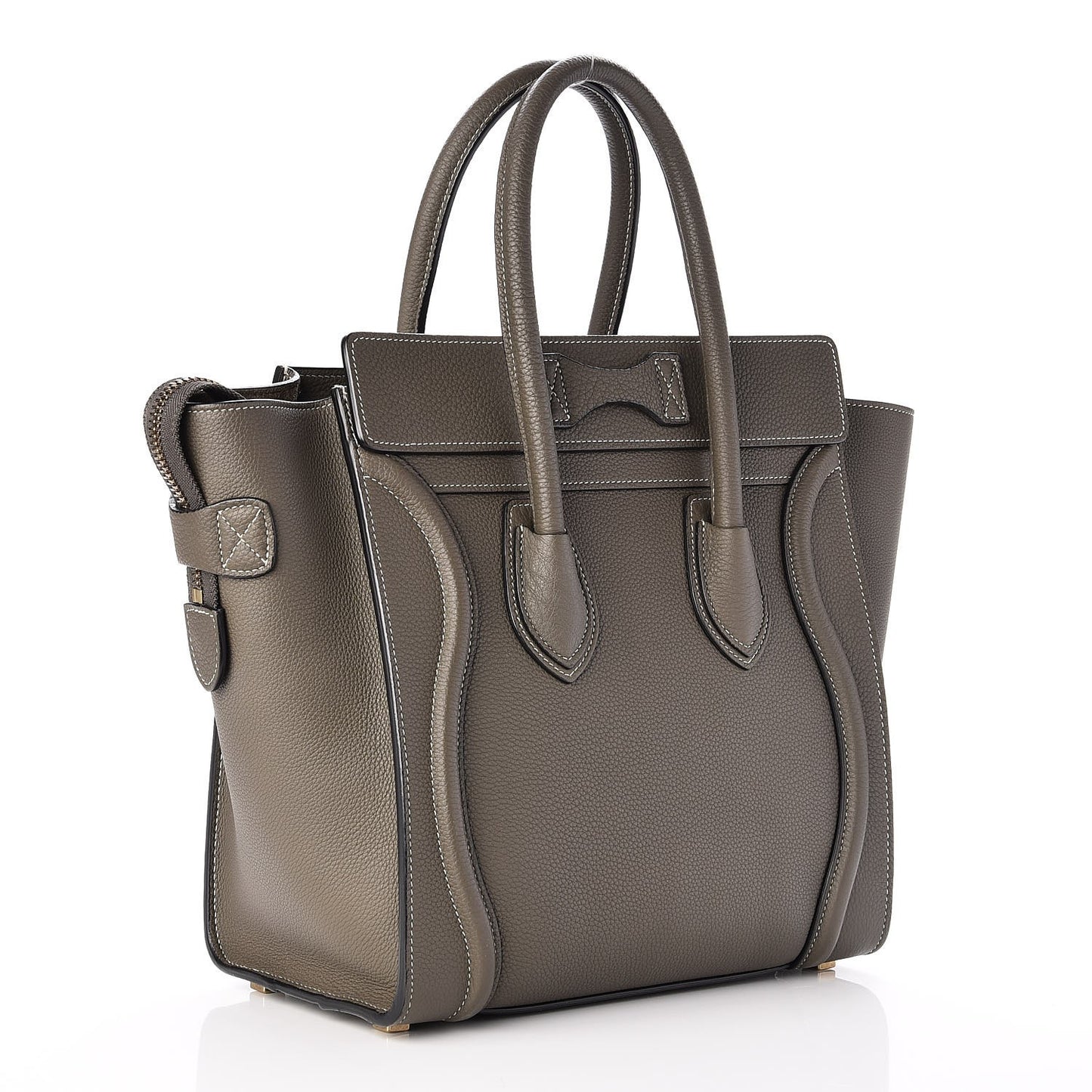 Drummed Calfskin Micro Luggage Souris