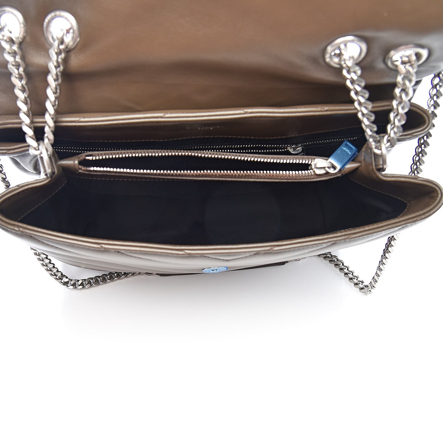 Calfskin Y Quilted Monogram Medium Loulou Chain Satchel Faggio