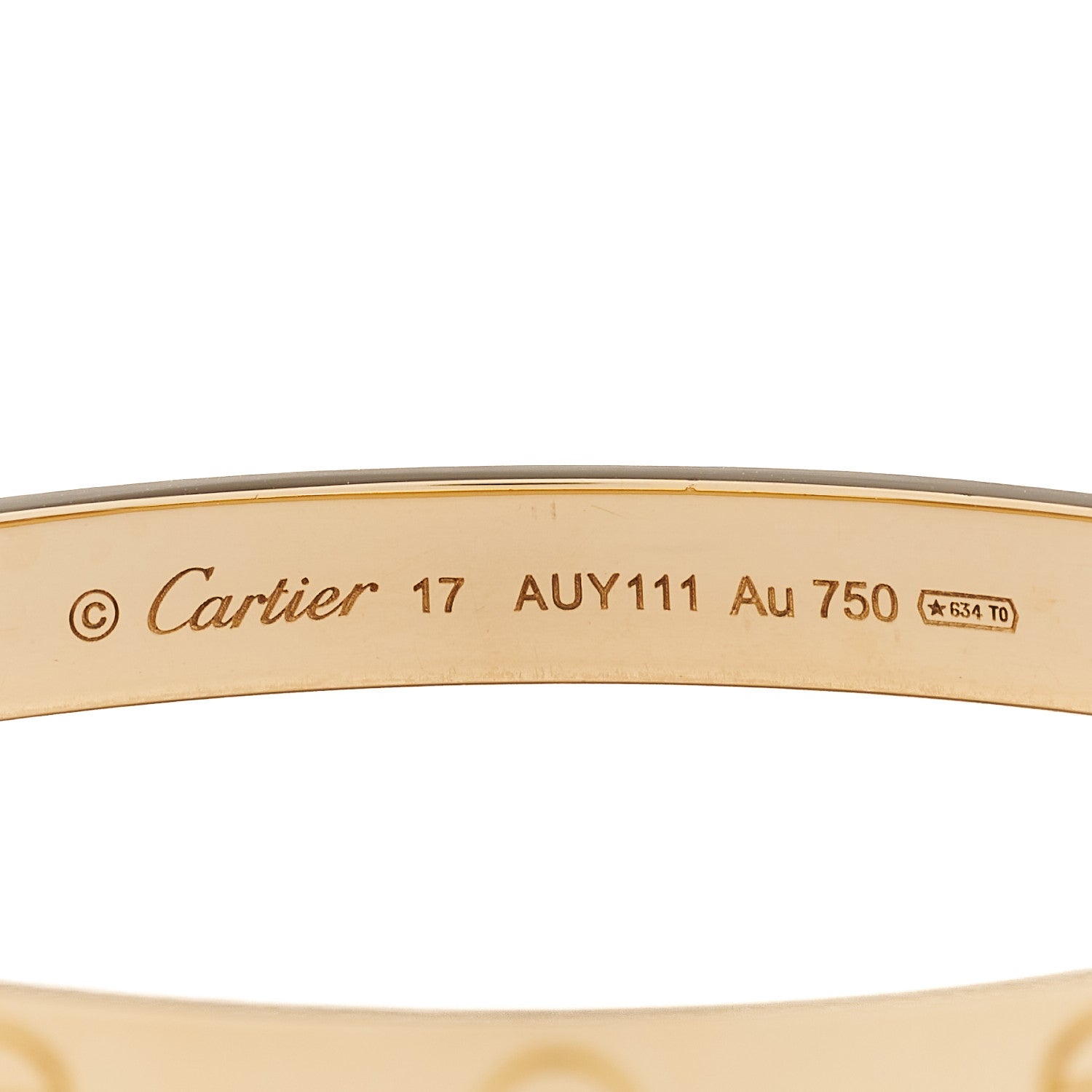 Cartier 18K Yellow Gold LOVE Bracelet 17 3 of 6