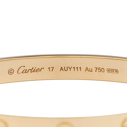 Cartier 18K Yellow Gold LOVE Bracelet 17 3 of 6