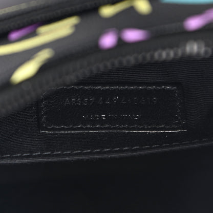 Saint Laurent Grain De Poudre Medium Classic Monogram Multicolor Graphic Print Lou Camera Bag Black 9 of 9