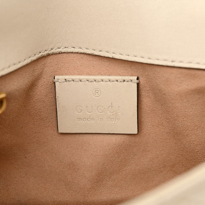 Gucci Calfskin Matelasse Super Mini GG Marmont Shoulder Bag White 6 of 14