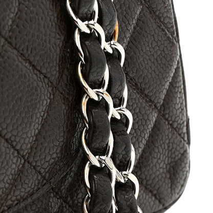 Chanel Caviar Quilted Medium Double Flap Brown 26 of 33