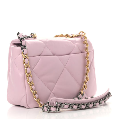 Chanel Lambskin Quilted Medium Chanel 19 Flap Light Pink 3 of 9