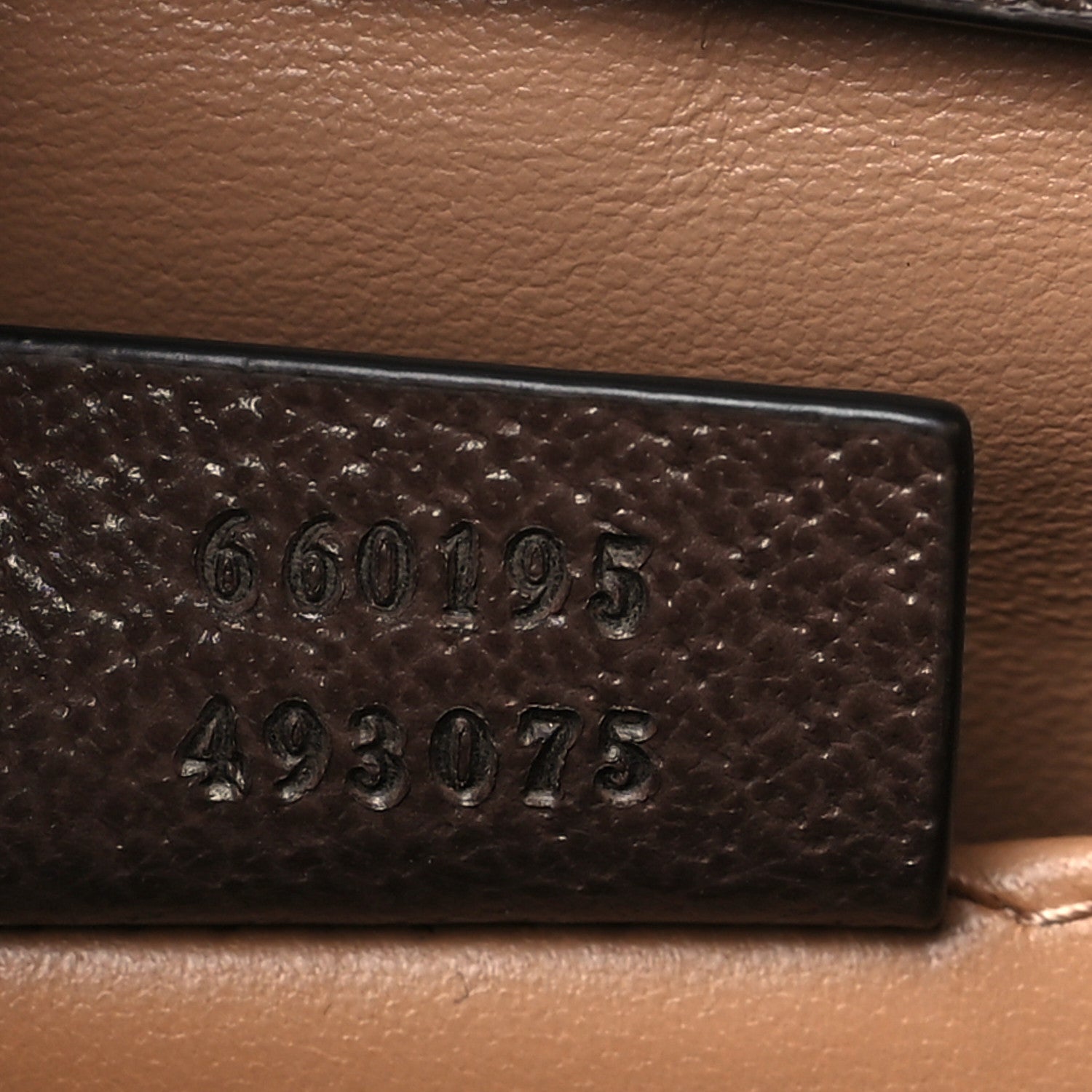 Gucci Monogram Jumbo GG Textured Dollar Calfskin Small Diana Tote Bag Camel Ebony New Acero 7 of 9
