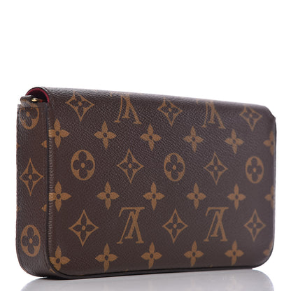 Louis Vuitton Monogram Pochette Felicie Chain Wallet Fuchsia 3 of 11