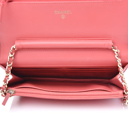 Chanel Caviar Timeless CC Wallet On Chain WOC Pink 5 of 19