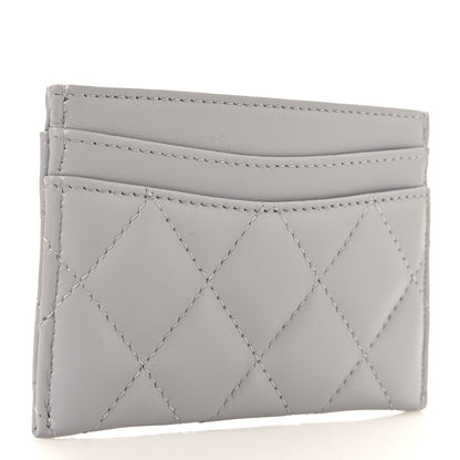 Chanel Lambskin Quilted Card Holder Grey 3 of 8