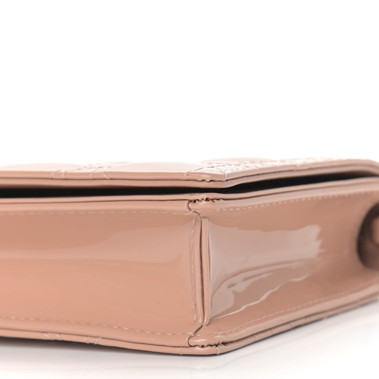 Patent Cannage Lady Dior Convertible Clutch Rose Des Vents