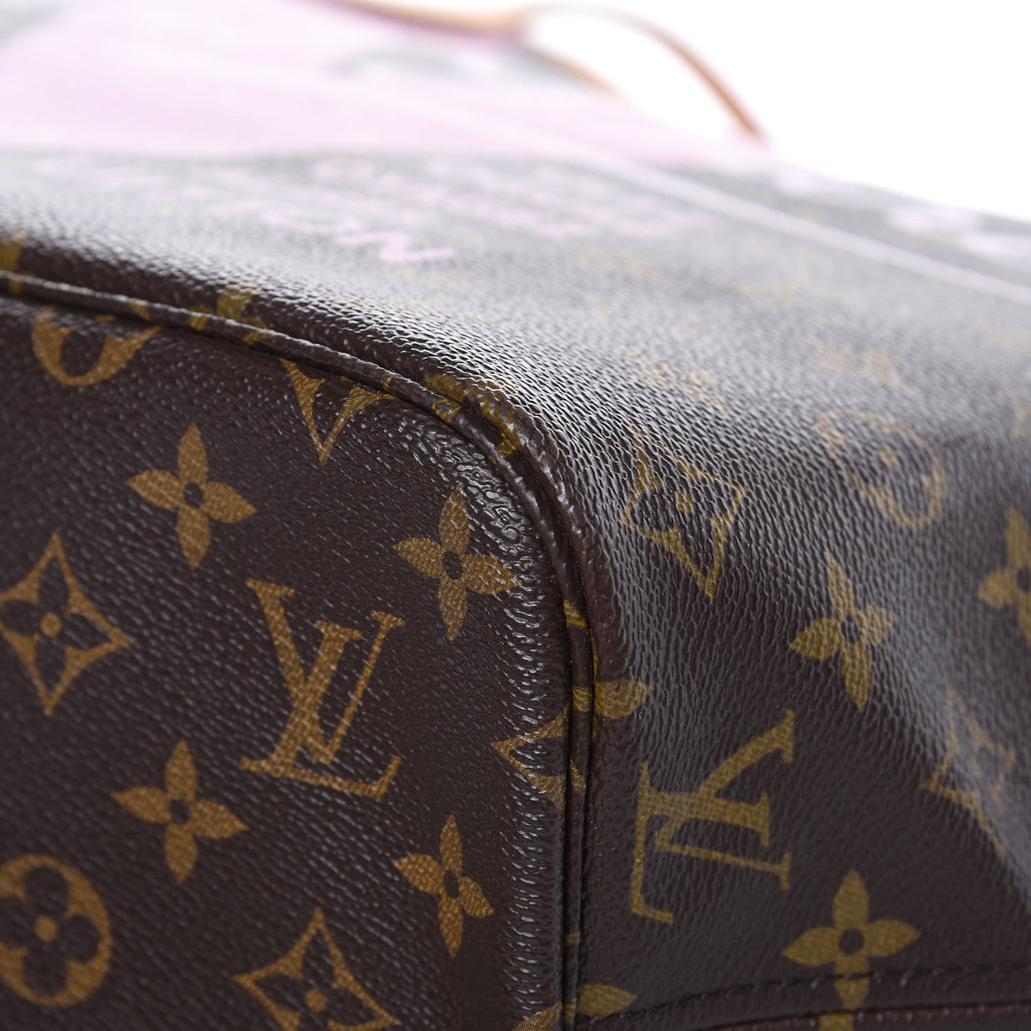 Monogram Saint Barth V Neverfull MM Rose Ballerine