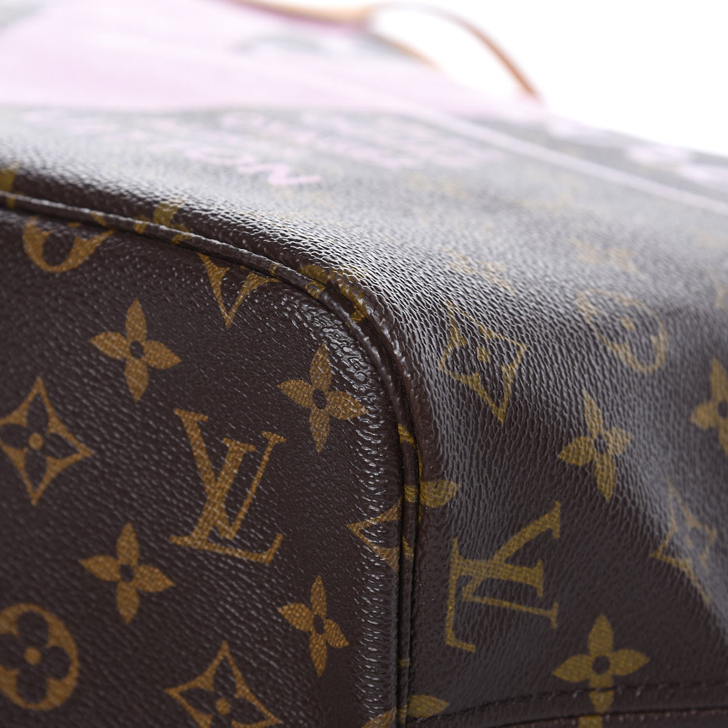 Louis Vuitton Monogram Saint Barth V Neverfull MM Rose Ballerine 10 of 20