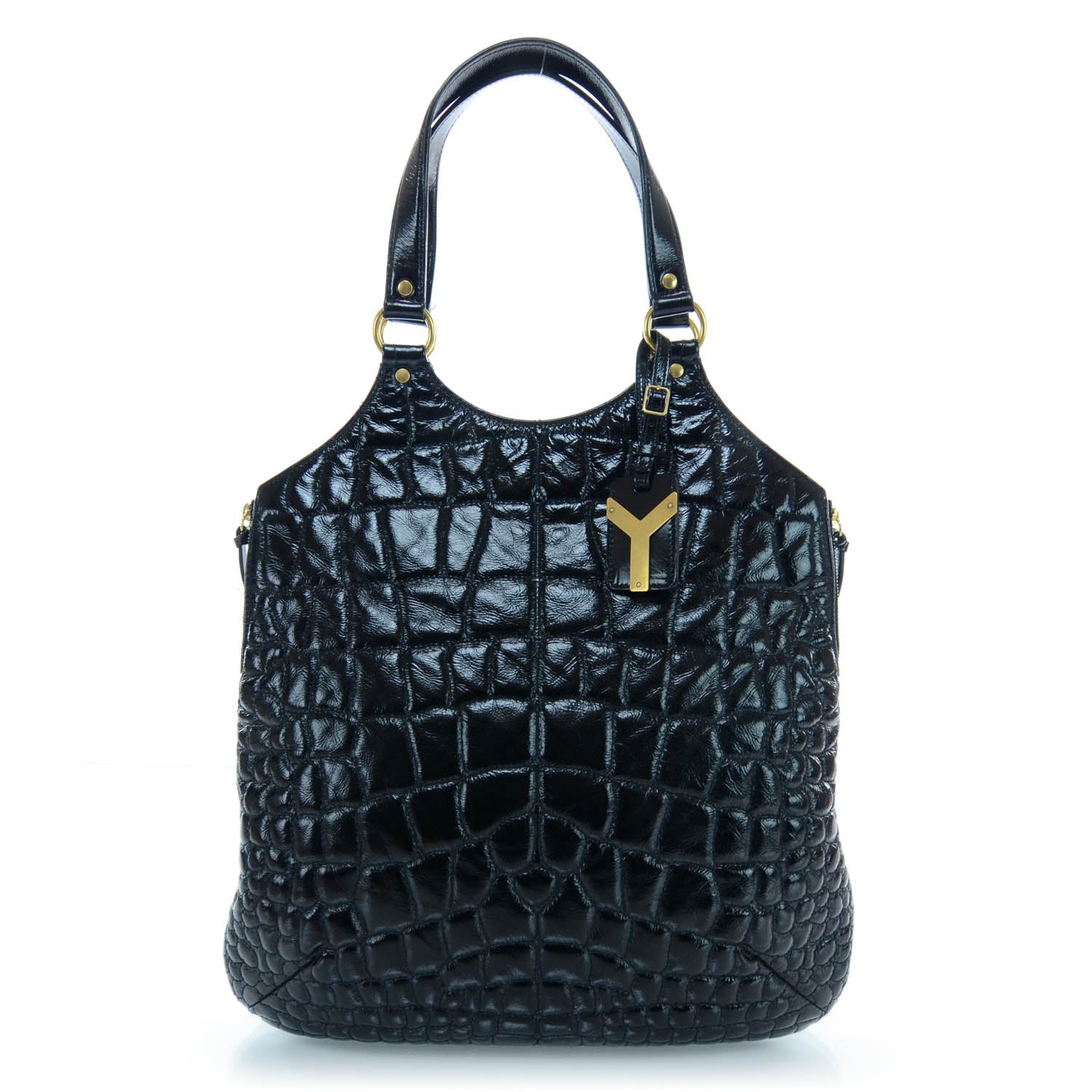Saint Laurent Patent Croc Tribute Black 1 of 7