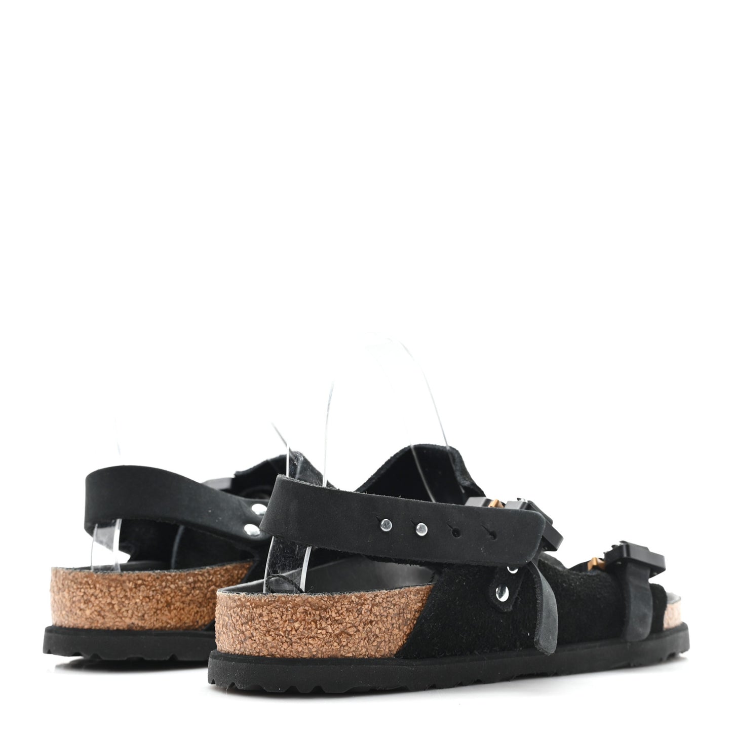 X BIRKENSTOCK Felted Wool Nubuck Calfskin Milano Sandal 39 Black