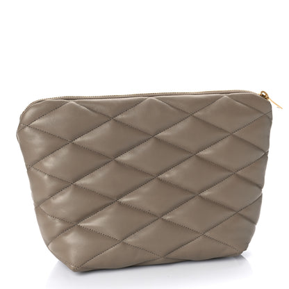 Saint Laurent Lambskin Monogram Medium Sade Puffer Taupe 3 of 10