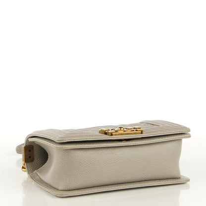 Chanel Caviar Quilted Small Boy Flap Light Grey 4 of 9