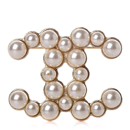 Chanel Pearl CC Brooch Gold 1 of 6
