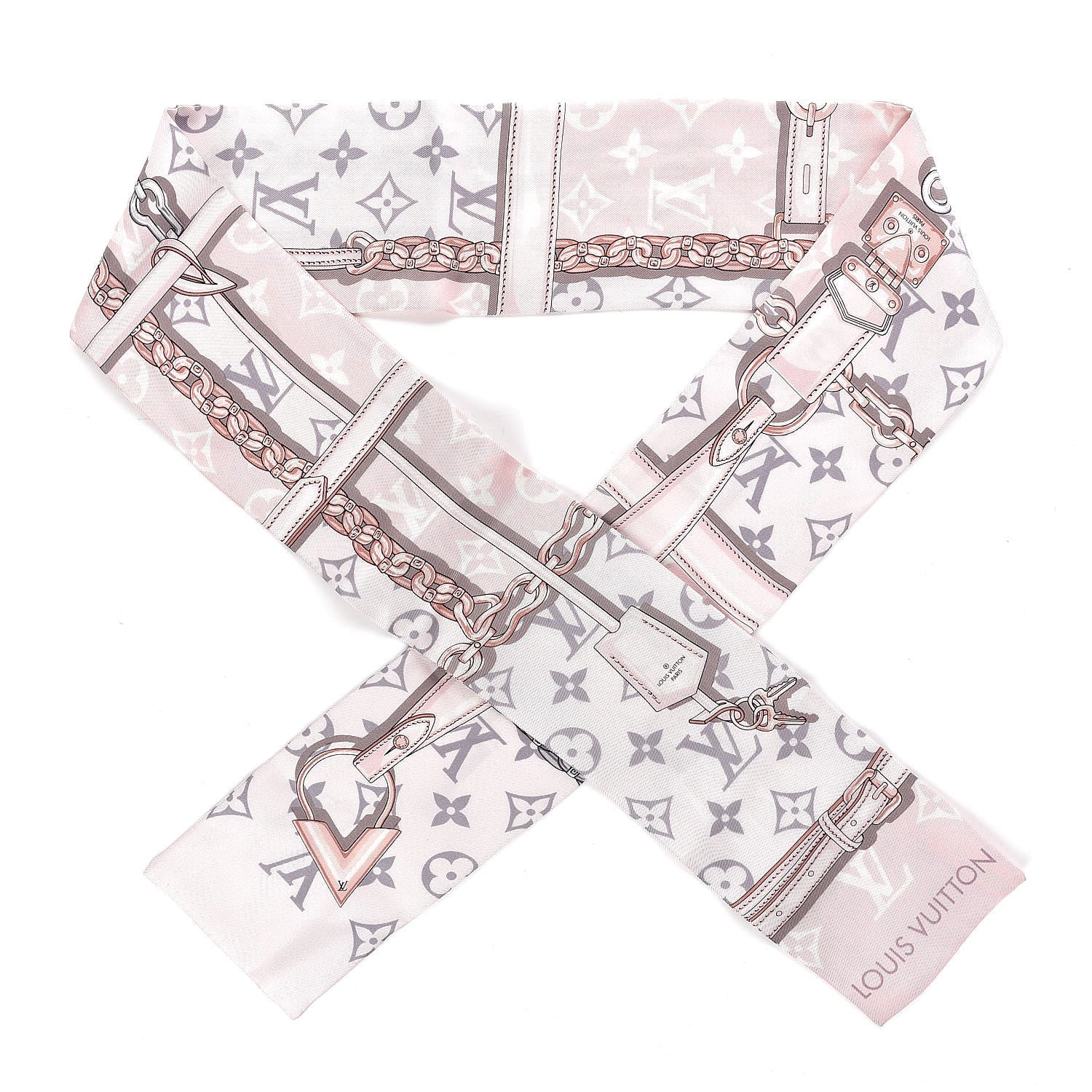 Louis Vuitton Silk Monogram Confidential Bandeau Light Pink 1 of 4