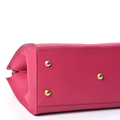 Saint Laurent Calfskin Small Classic Y Cabas Fuchsia 7 of 8
