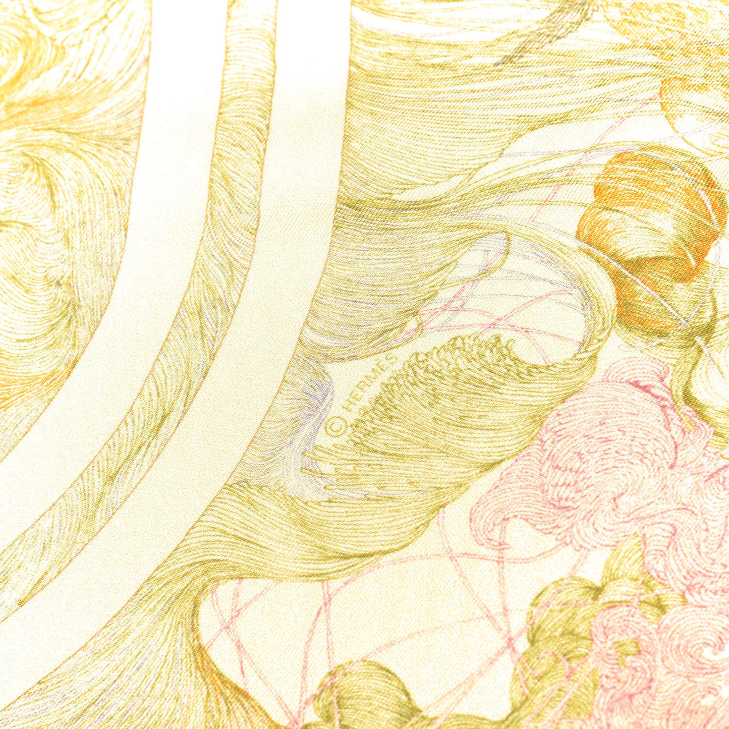 Silk Brides de Gala En Finesse Scarf 90 Soleil Jaune Pale Tilleul