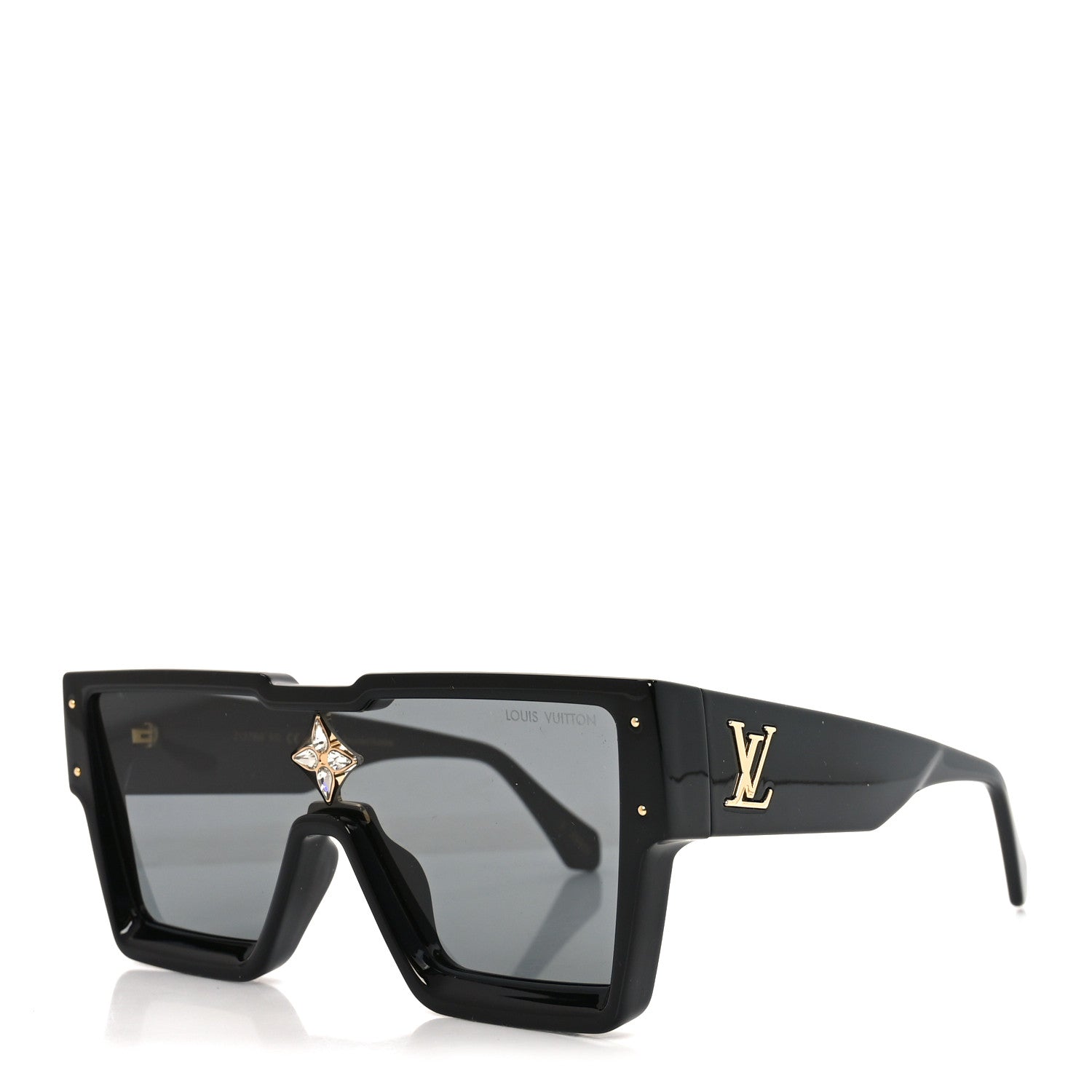 Louis Vuitton Acetate Swarovski Crystal Cyclone Sunglasses Z1578W Black 1 of 6