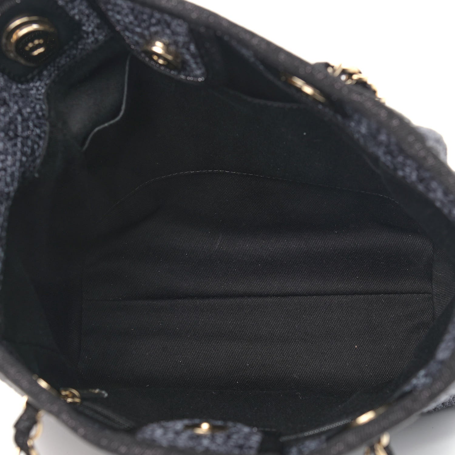 Chanel Lurex Straw Mini Deauville Tote Black 6 of 10