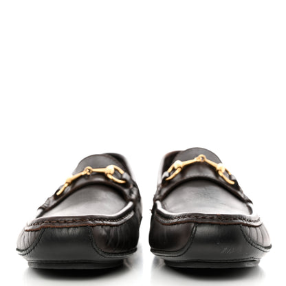 Gucci Calfskin Horsebit Mens Driver Loafers 7.5 Brown 2 of 11