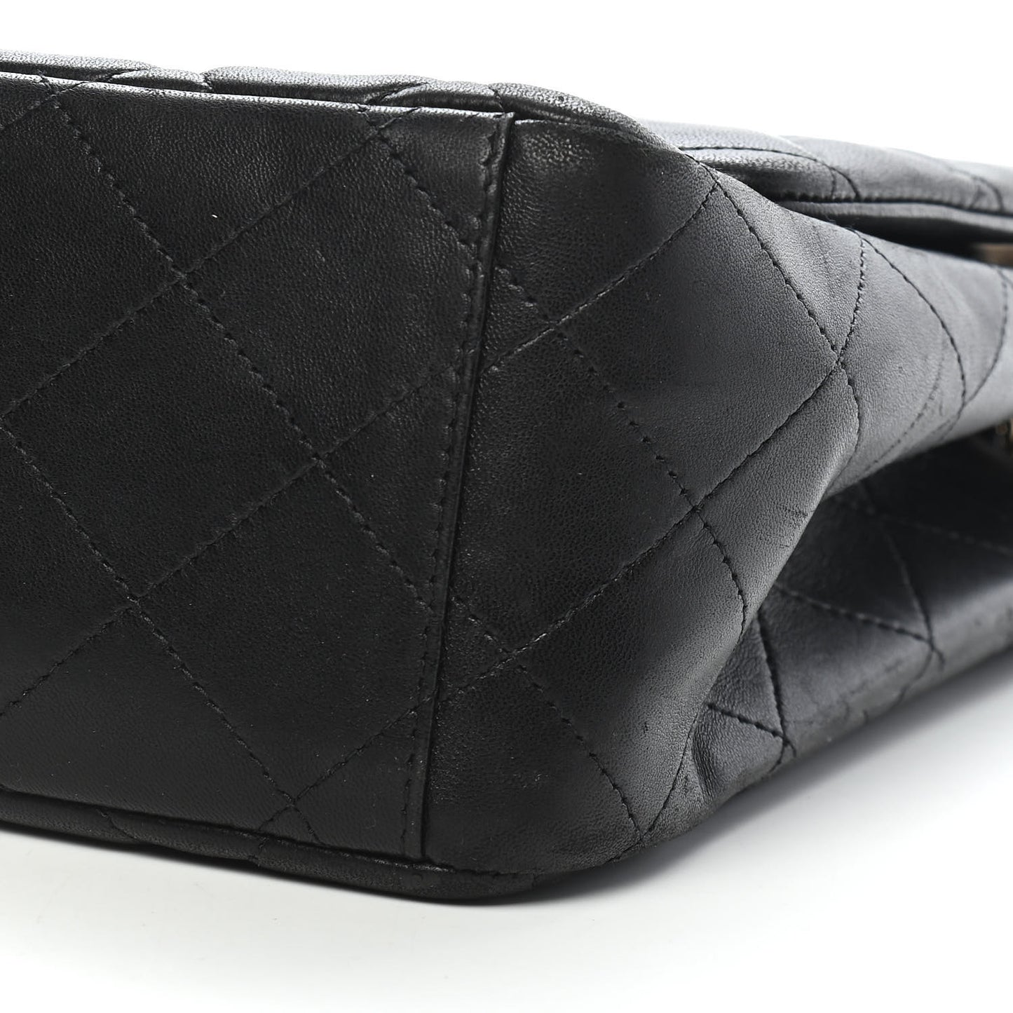 Lambskin Quilted Maxi Single Flap Black