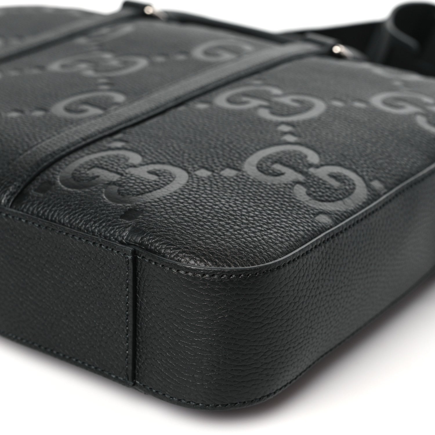 Gucci Piuma Calfskin Jumbo GG Embossed Briefcase Black 10 of 10