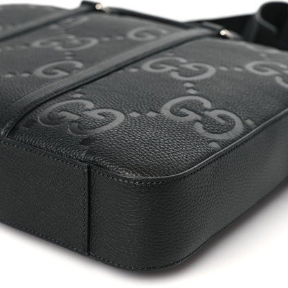 Gucci Piuma Calfskin Jumbo GG Embossed Briefcase Black 10 of 10