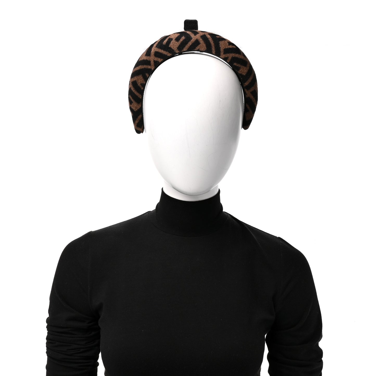 Wool Cashmere FF Logo Headband Tobacco