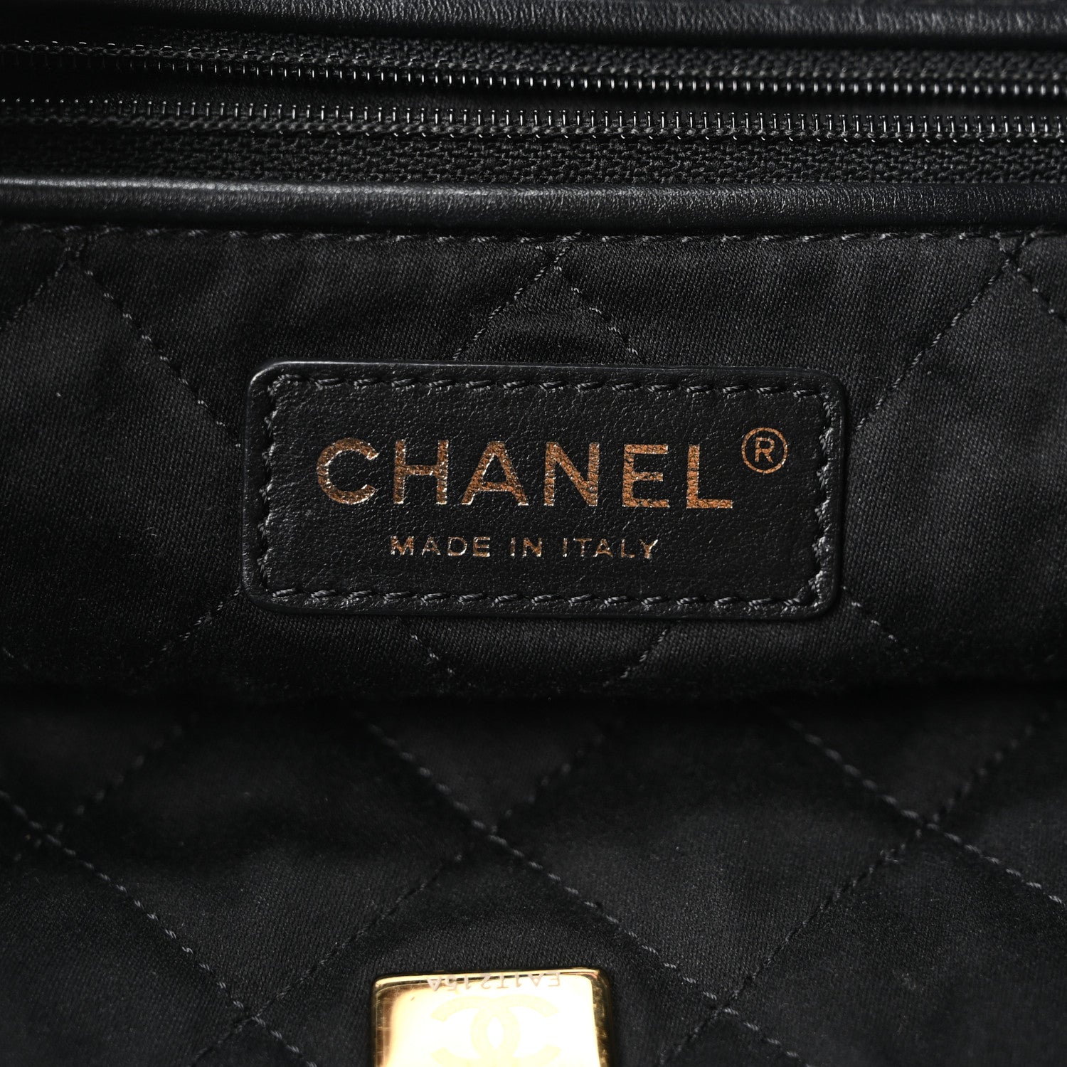 Chanel Shiny Calfskin Quilted Small Chanel 22 Black 10 of 19