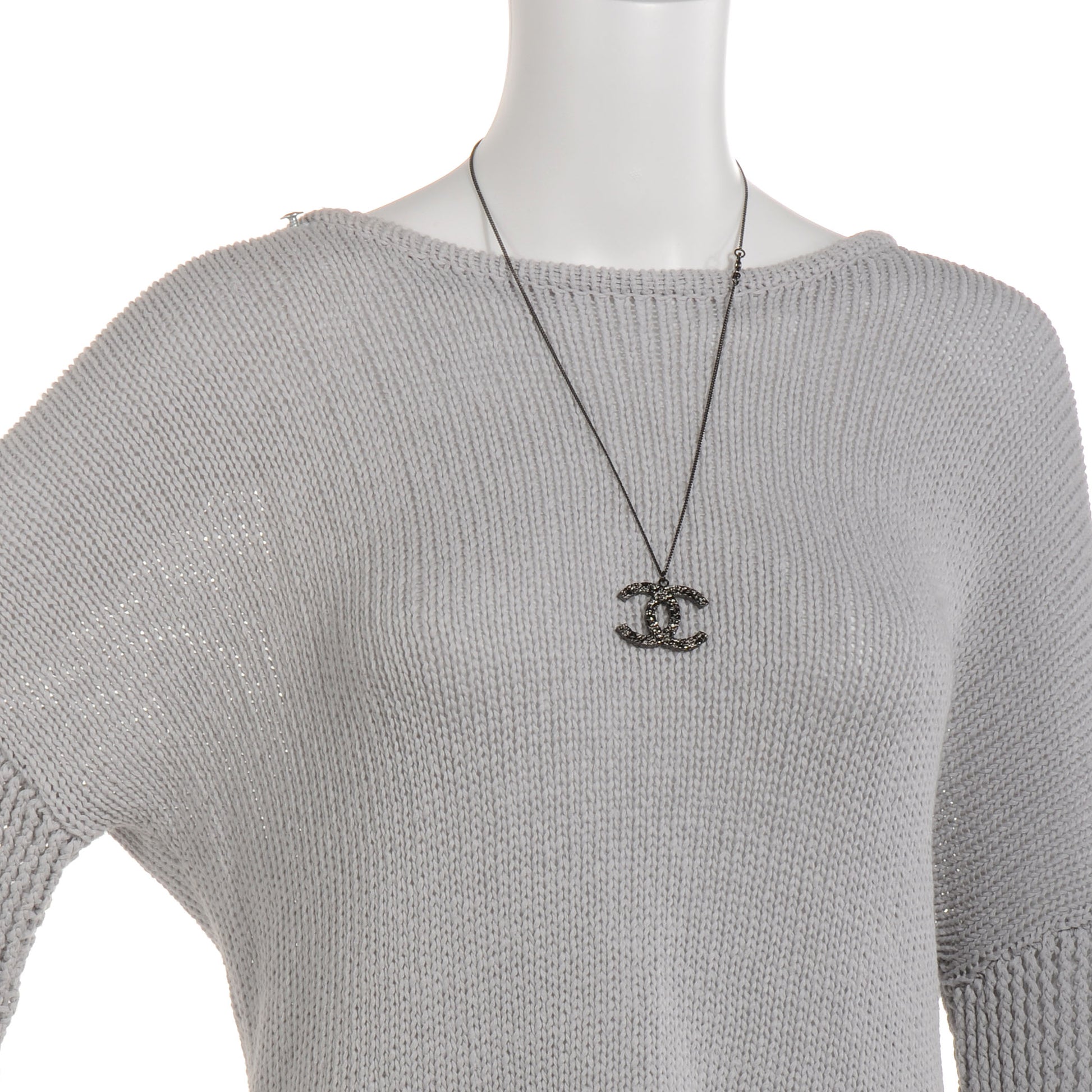 Chanel Ruthenium Camellia CC Necklace 2 of 6