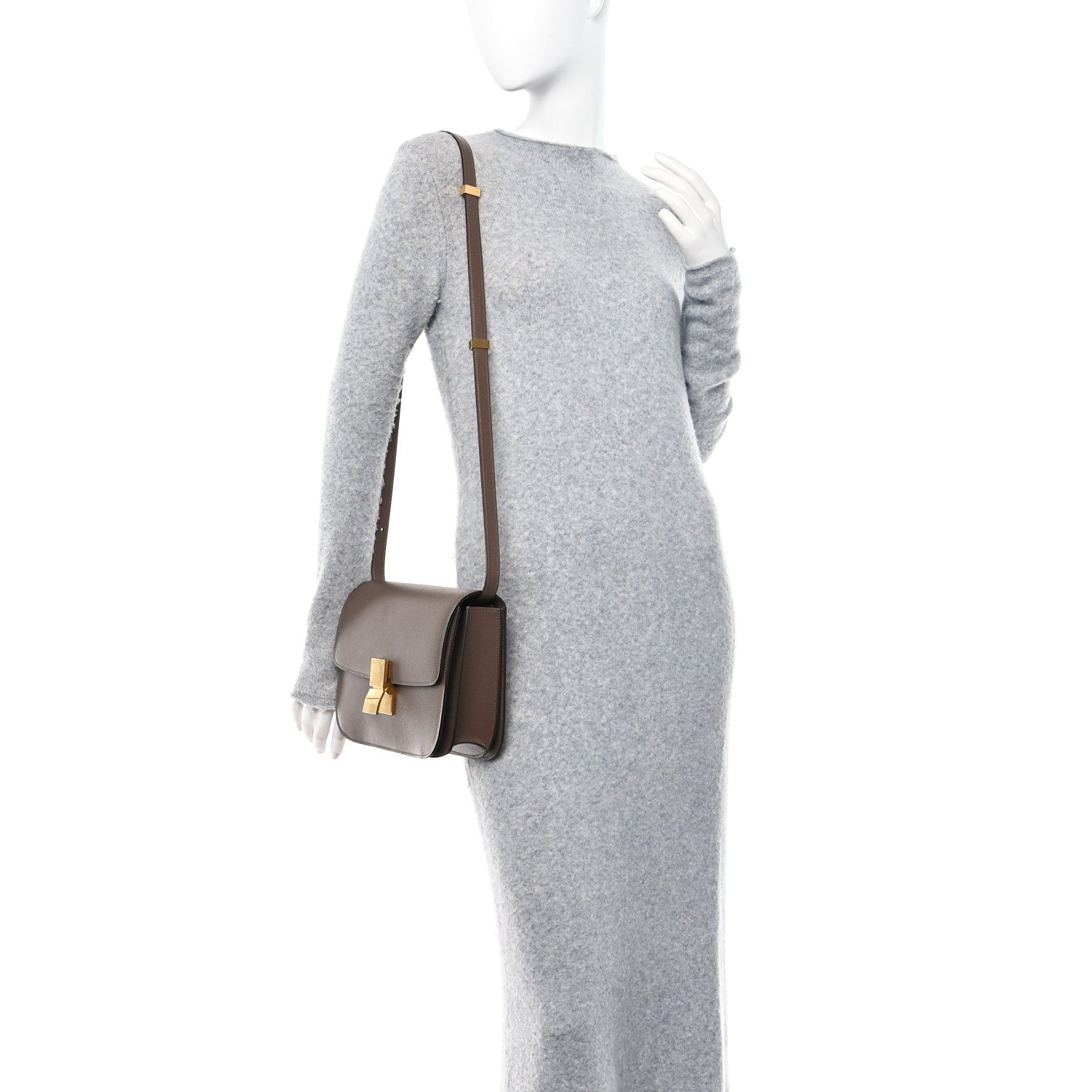 Celine Liege Calfskin Medium Classic Box Flap Bag Glazed Nut 2 of 9