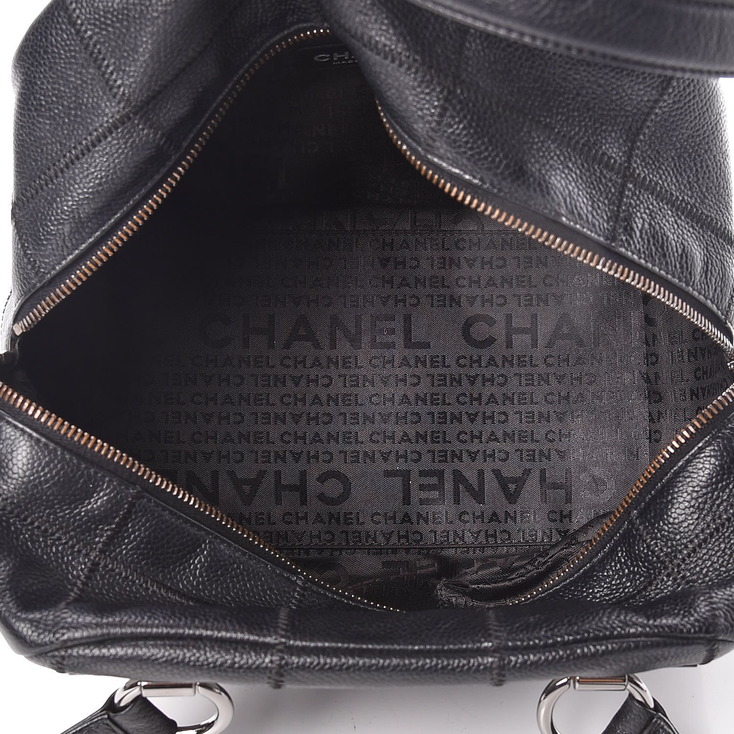 Chanel Caviar Square Stitched Bowler Black 7 of 11