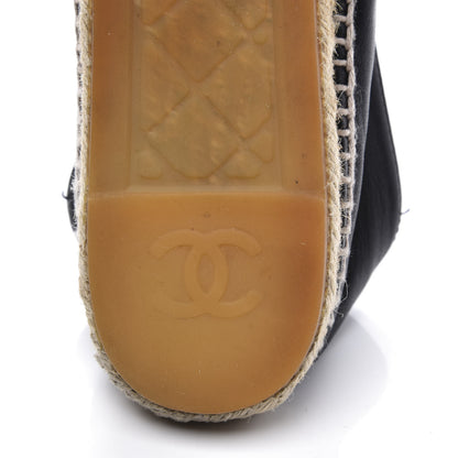 Chanel Lambskin CC Espadrilles 42 Black 9 of 10