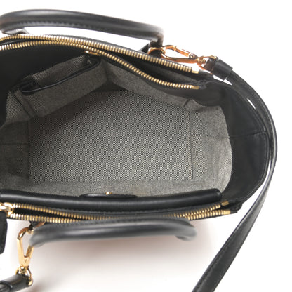 MCM Visetos Small Kathy Double Zip Tote Cognac Black 5 of 13
