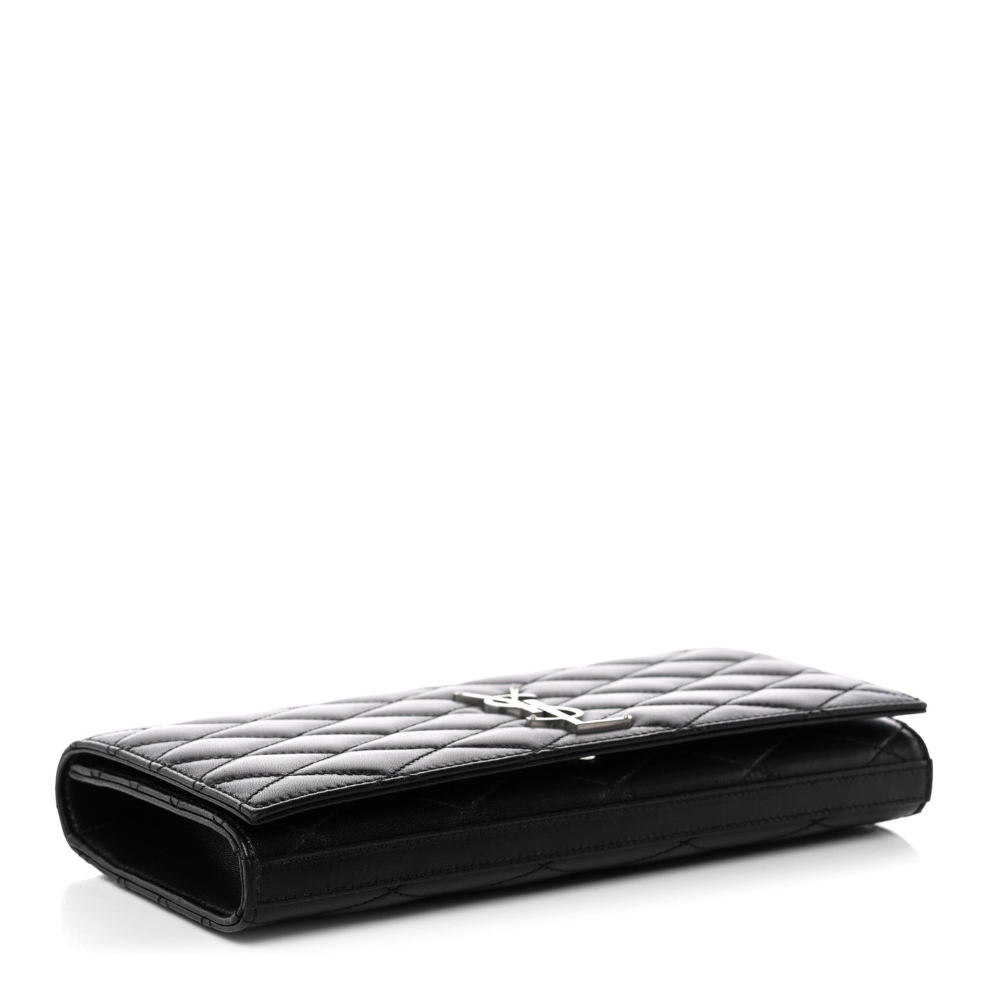 Lambskin Quilted Kate Clutch Black