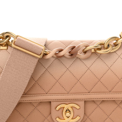 Chanel Caviar Quilted Medium Sunset On The Sea Flap Beige 7 of 9