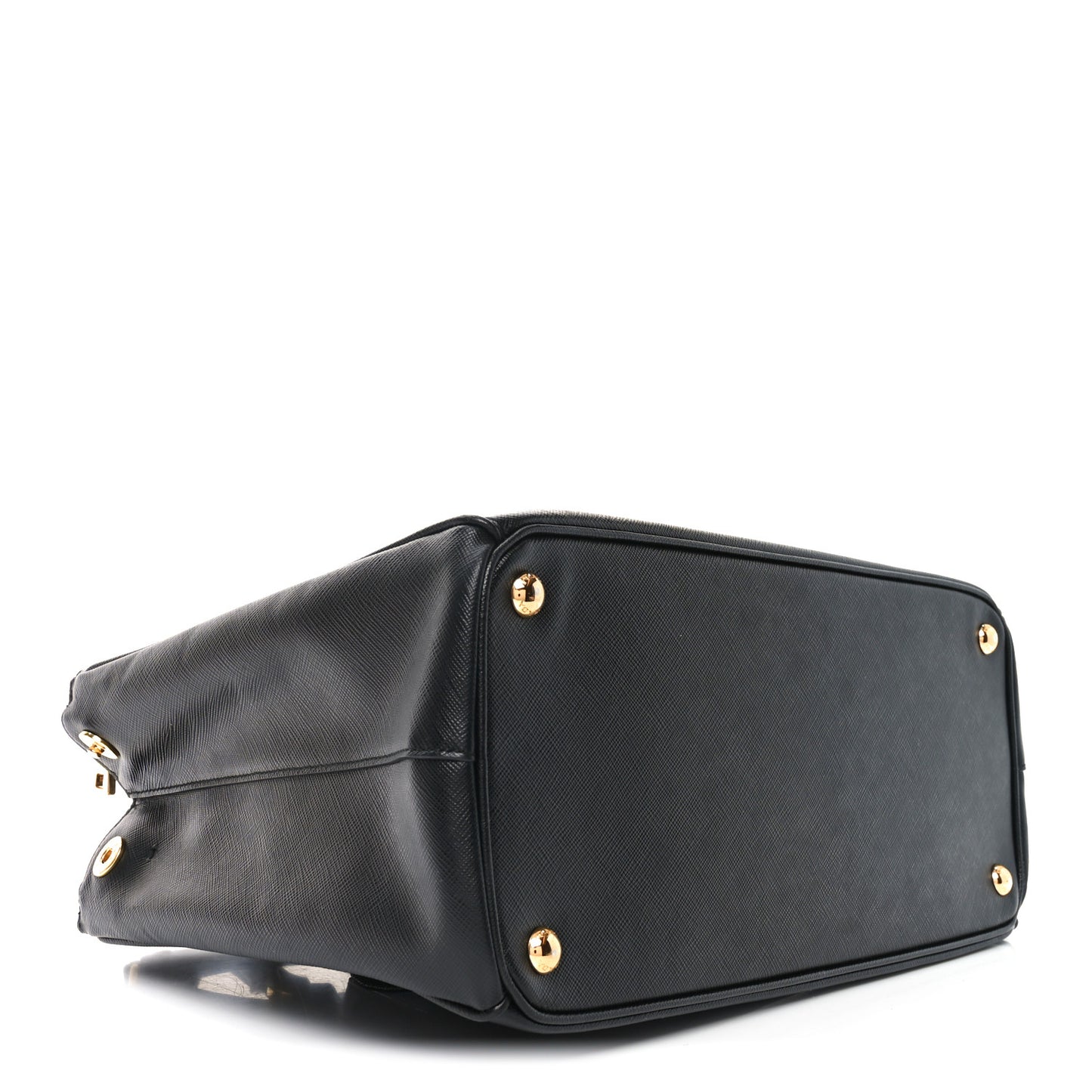 Saffiano Medium Galleria Double Zip Tote Black