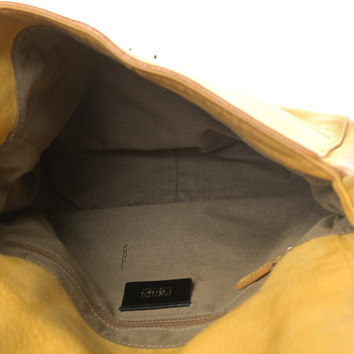 Metallic Nubuck Shoulder Bag Yellow